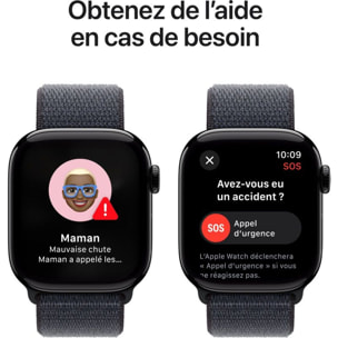 Montre connectée APPLE WATCH Serie 10 46mm Alu/Noir Loop Cellular