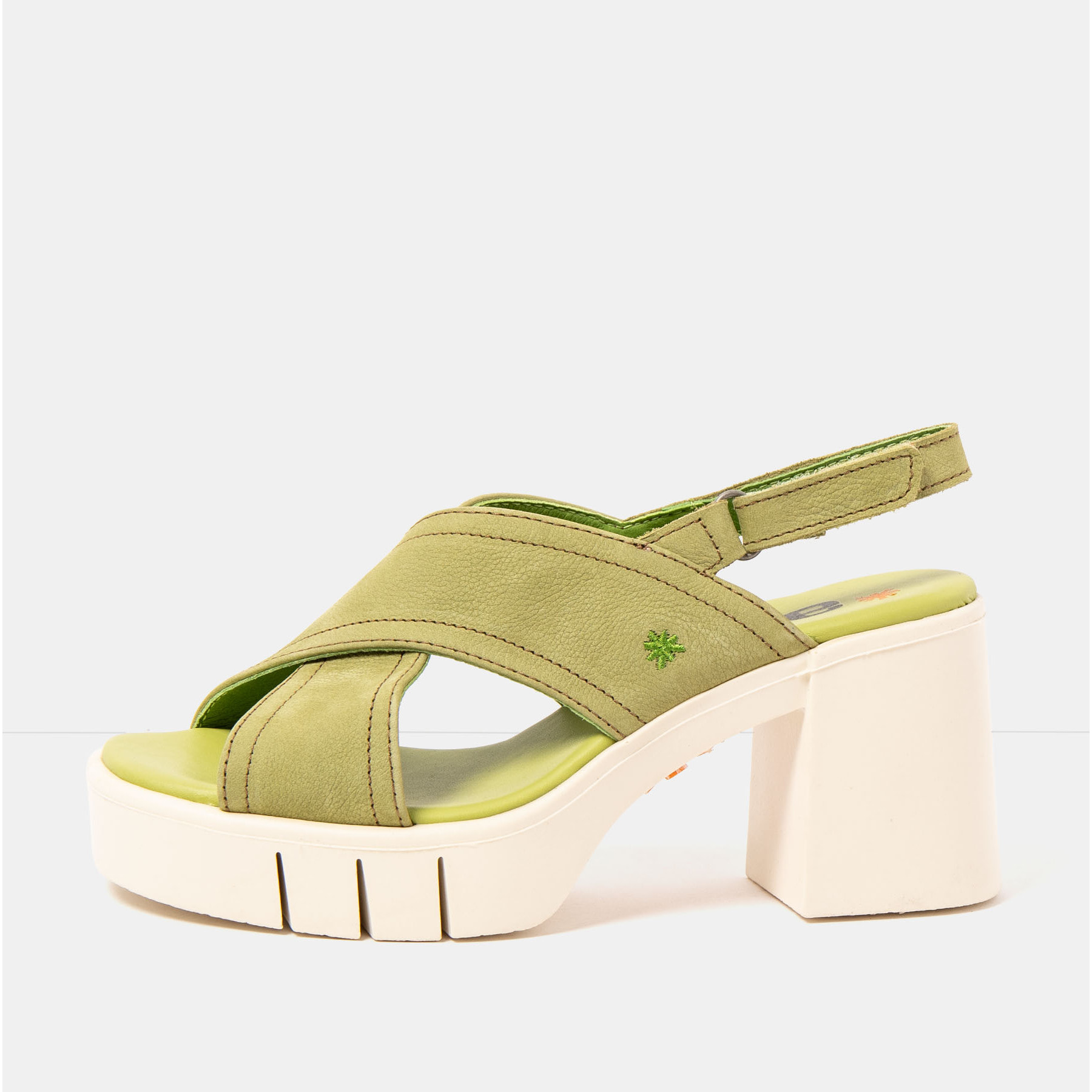 Sandalias con tacón 1990 NOBUCK LIKEN / EIVISSA color Liken