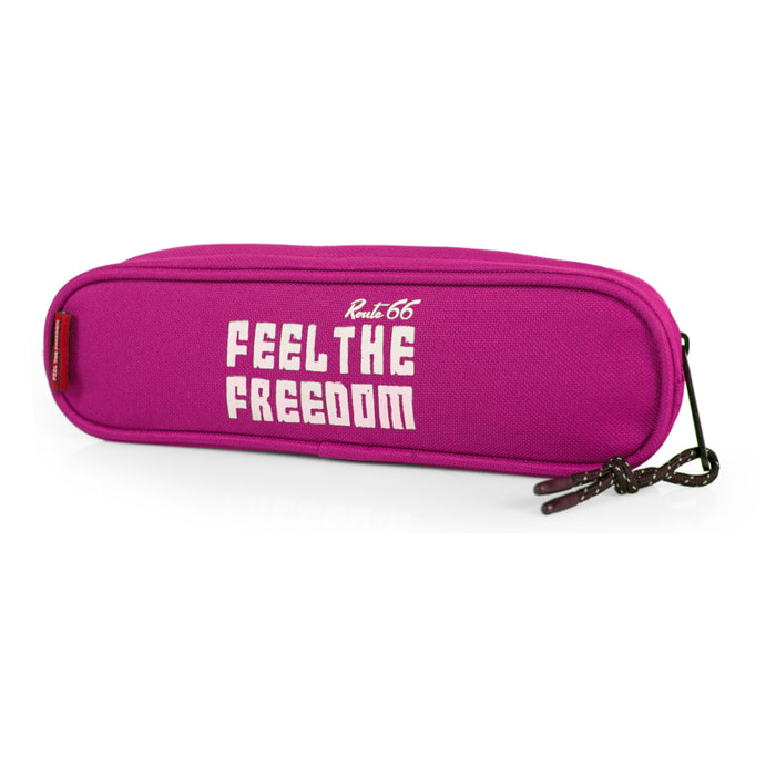 Estuche Escolar Route 66 North Carolina Fucsia
