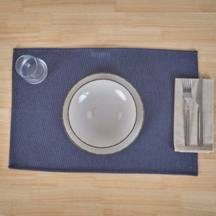 Lot de 2 sets de table jacquard MASSAIC BleuON