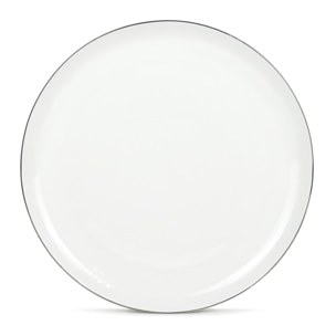 Lot de 6 assiettes plates blanc - "Sélène"