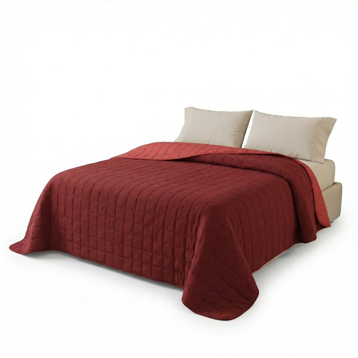 Copriletto una piazza e mezza estivo leggero double face 210x260 cm, trapunta estiva traspirante e morbida, coperta primaverile elegante e moderna, design reversibile per doppio stile, ideale per stagione calda, resistente e facile da lavare