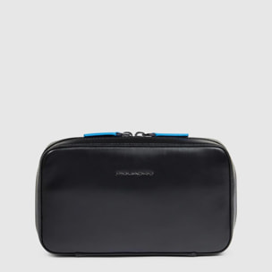 Piquadro Sac rangement câble en cuir avec poche pour souris