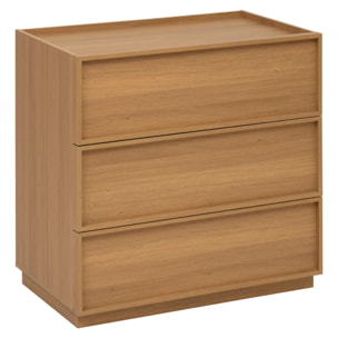 Commode Framy 3 tirois bois foncé