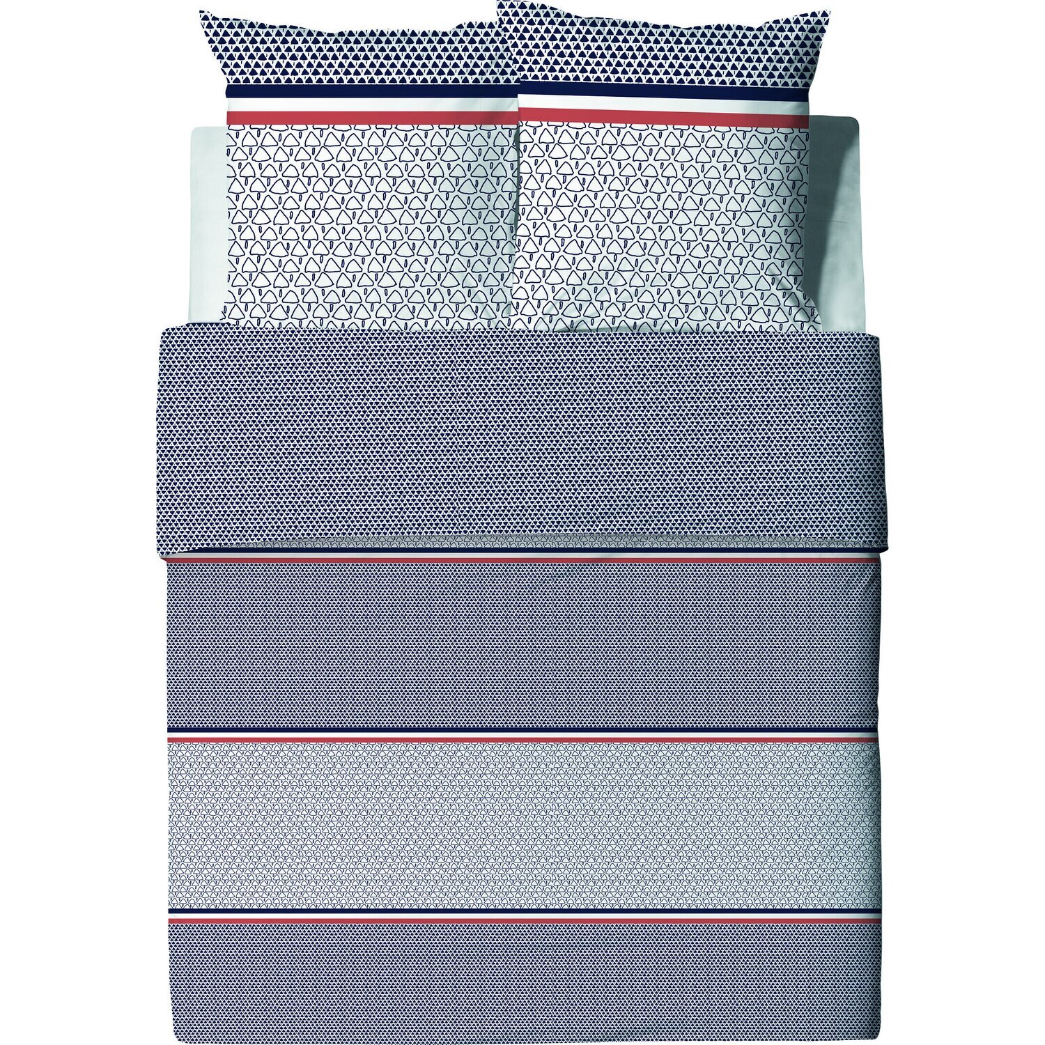 Parure housse de couette imprimé 100% coton - tilak - bleu