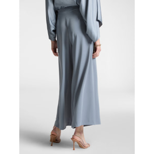Elena Mirò - Pantaloni ampi cropped con pieghe - Grigio