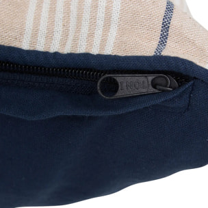 Coussin Groove 58x38cm rayé bleu navy