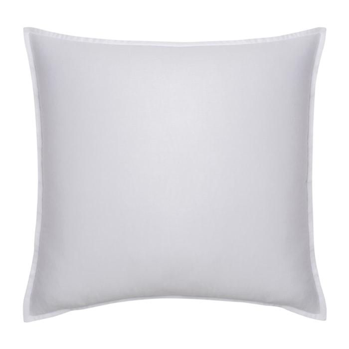 Taie d'oreiller unie en satin de coton, PALAZZO, Blanc