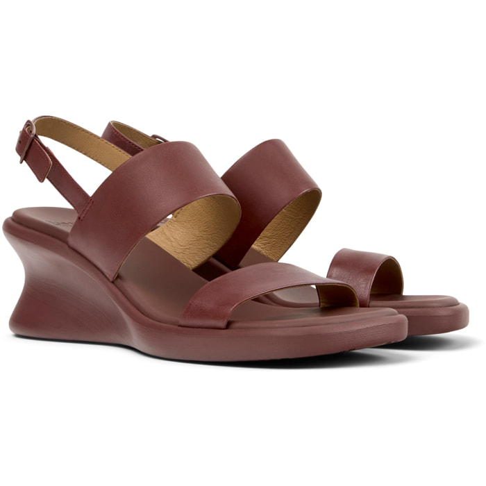 Sandali - CAMPER Louise Sandal - Bordeaux - Pelle liscia