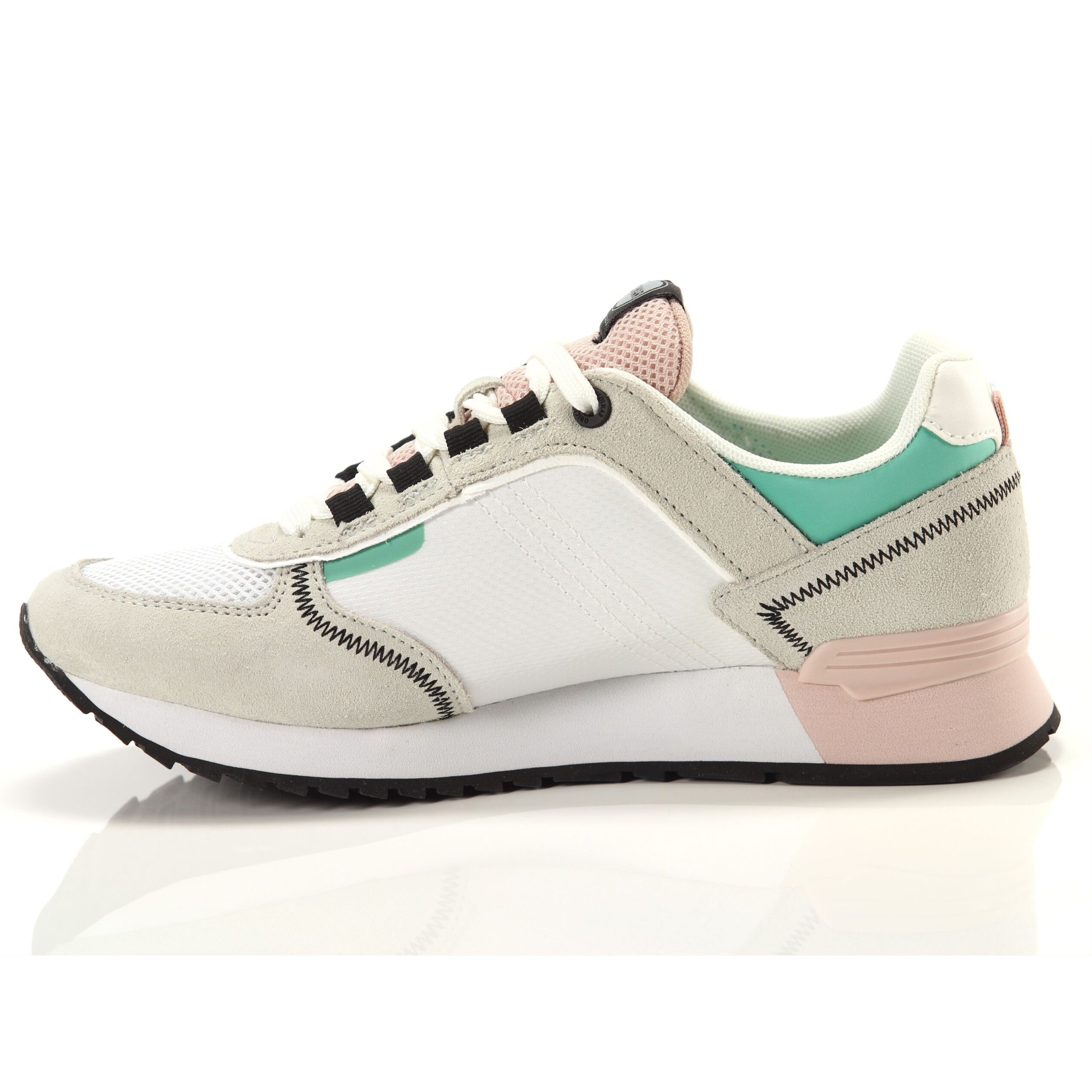 Sneakers Colmar Travis Sport Colors 127 White Pink Water Green Bianco