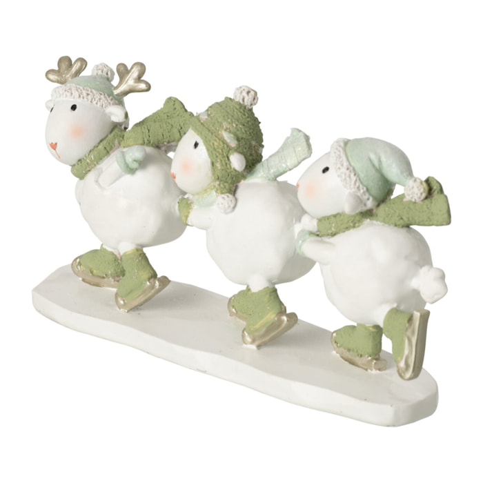 J-Line Mouton patin Pierre - blanc/vert