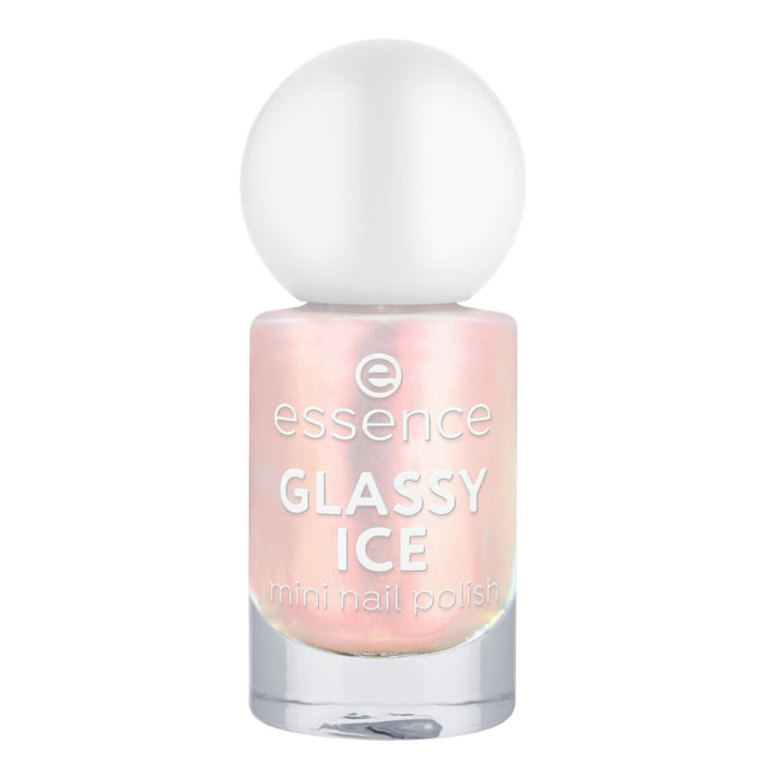 Glassy Ice - Mini Vernis à ongles rose pâle irisé 5 ml
