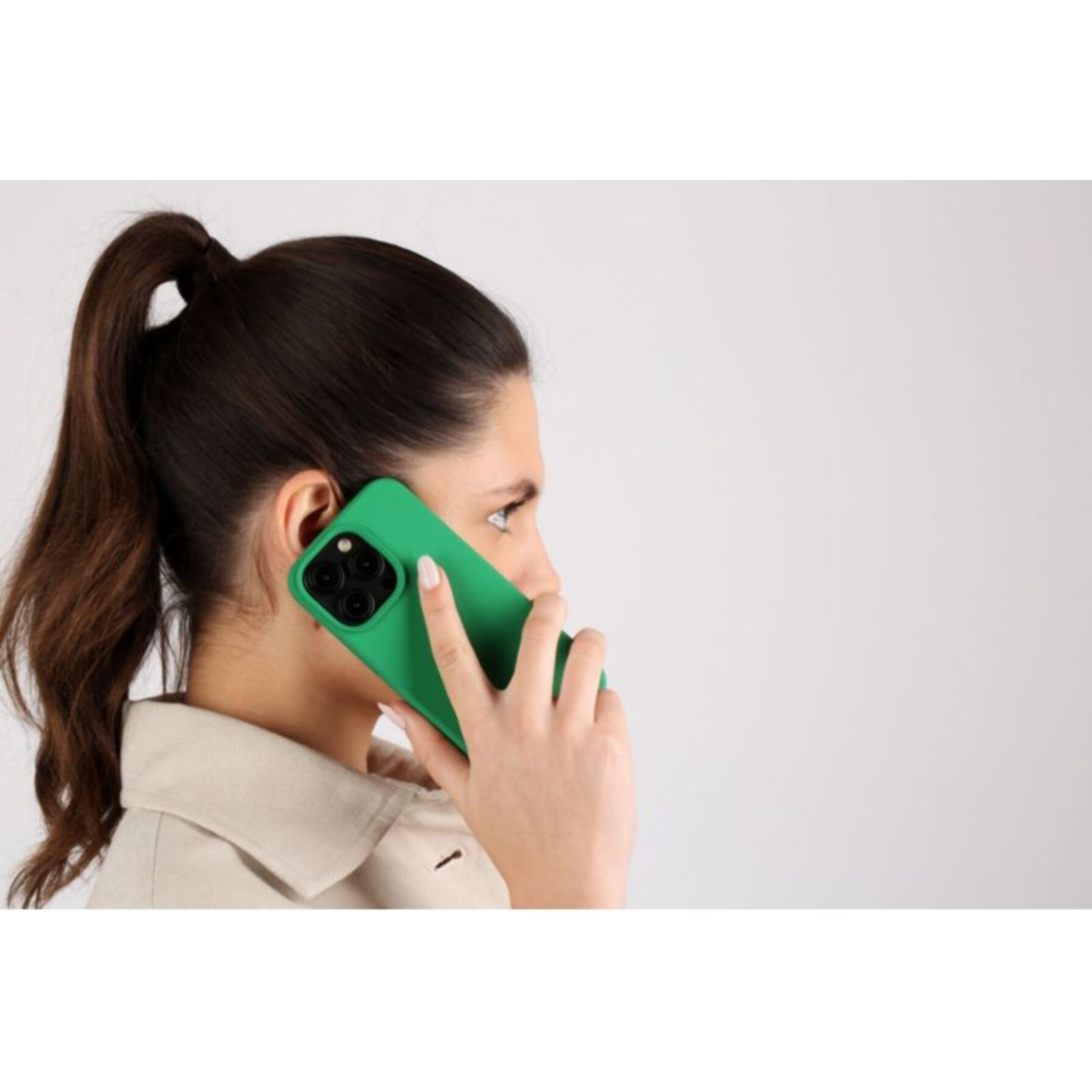 Coque CASYX iPhone 15 Plus Magsafe silli. Vert flash