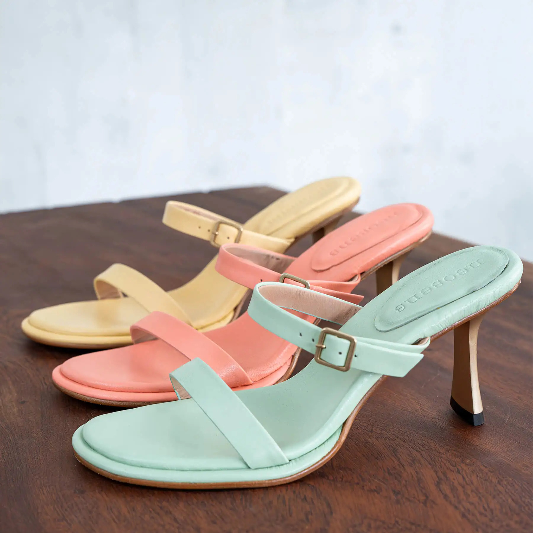 Sandalias con tacón S3194 NAPPA CHAMPAGNE/ ALBANA color Champagne