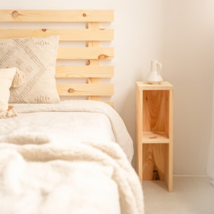 Tête de lit en bois massif ton naturel en différentes tailles