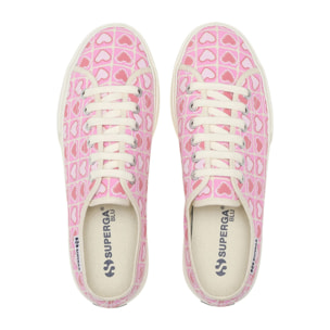 Superga - Zapatos de mujer Mujer Rosa - 3790 Platform Heart Crochet Print Leggera