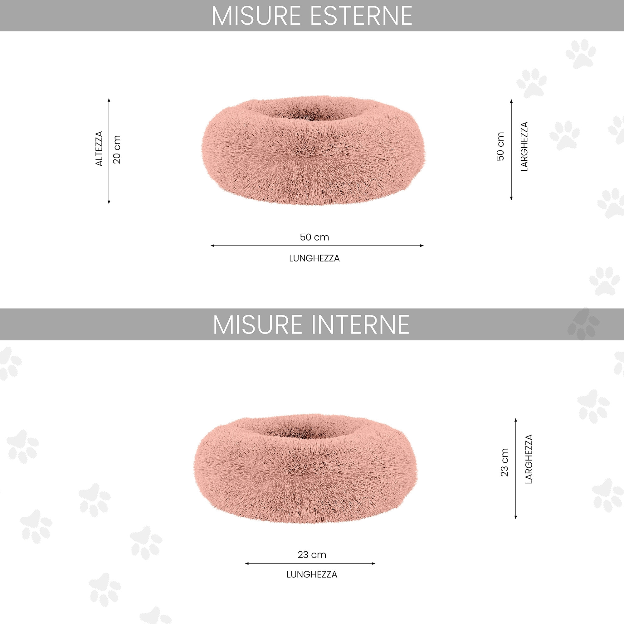 CUCCIA DREAMS SOGNI E CAPRICCI PETS-ROSA 50x50x20 cm