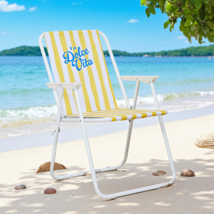 Chaise Pliante Dolce Vita Jaune - Lot De 10