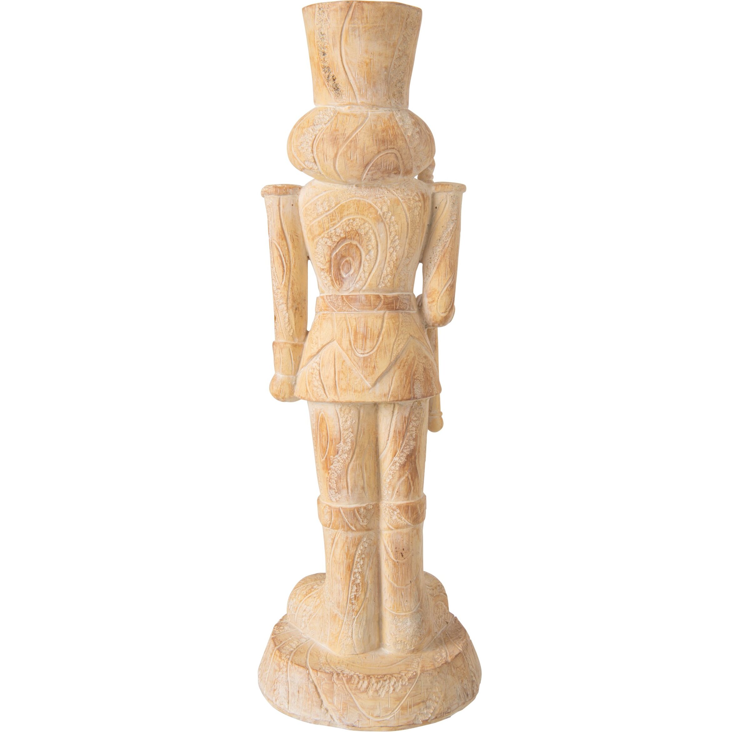 J-Line Casse-noisette imitation bois - oxyde de magnésium - beige