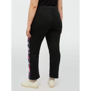 Fiorella Rubino - Pantalones de felpa con estampado - Negro