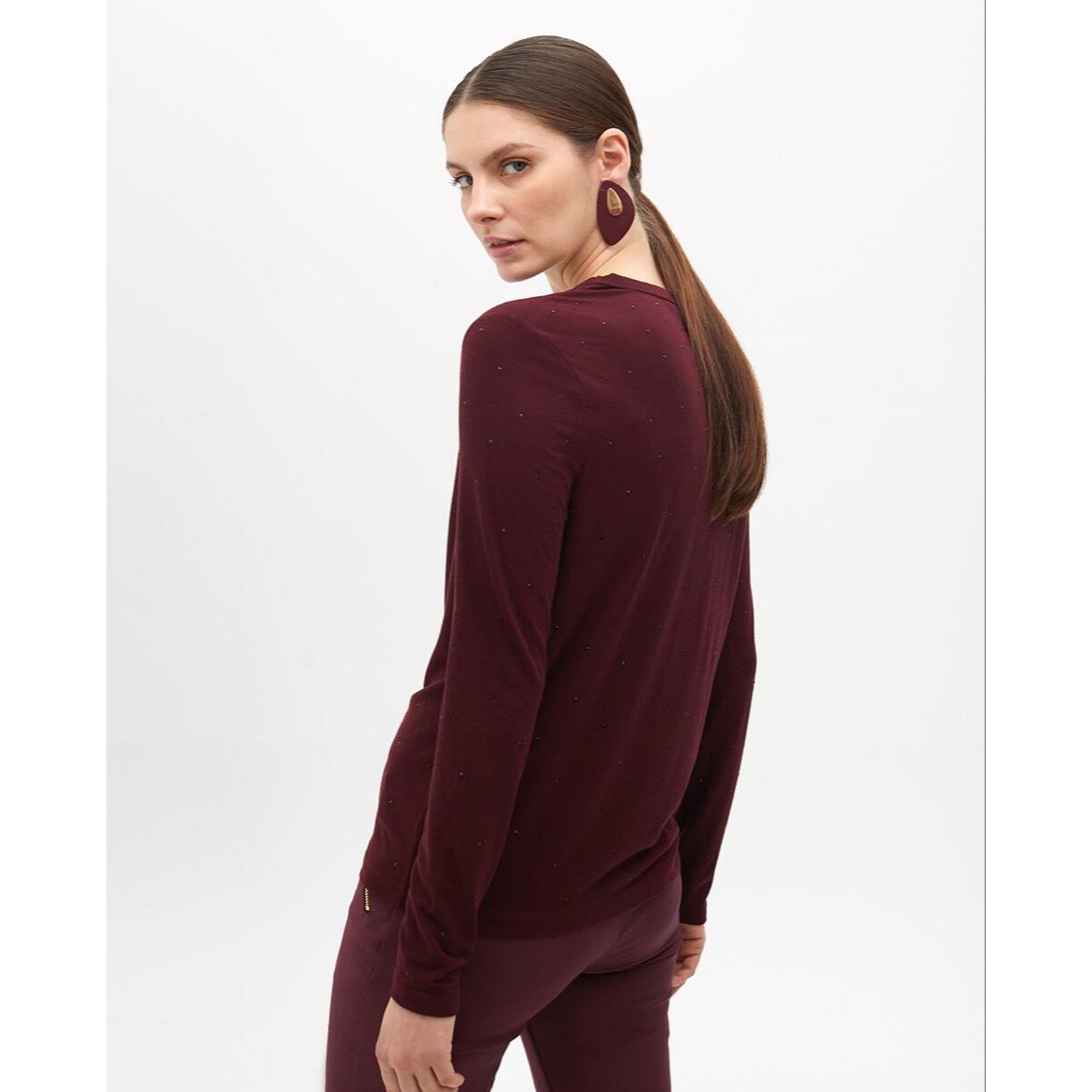 Maglia a V con Strass