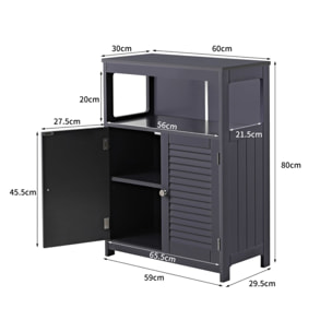 Mobile bagno salvaspazio grey 30x60x80 - Amanda