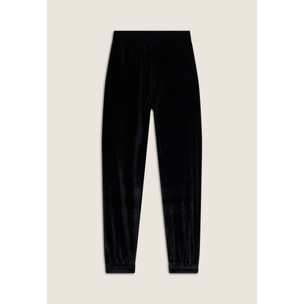 Pantaloni jogger donna comfort fit in velluto elasticizzato