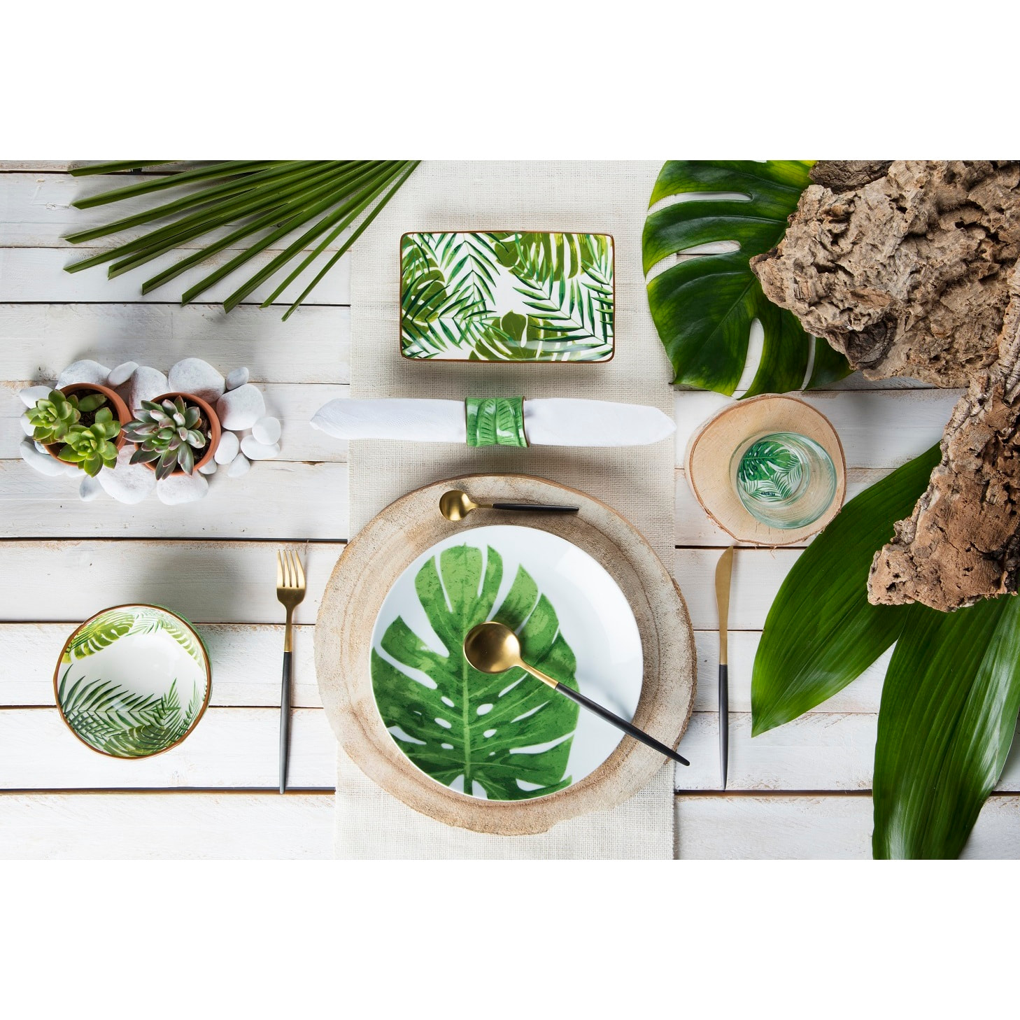 Set de 4 coupelles 25 cl – Excelsa Foliage, Dolomite verte