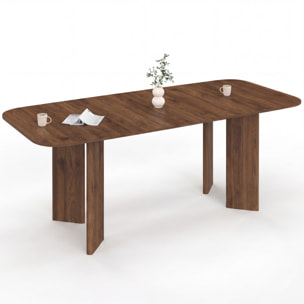 Table à manger extensible Cassia 160-200cm effet noyer