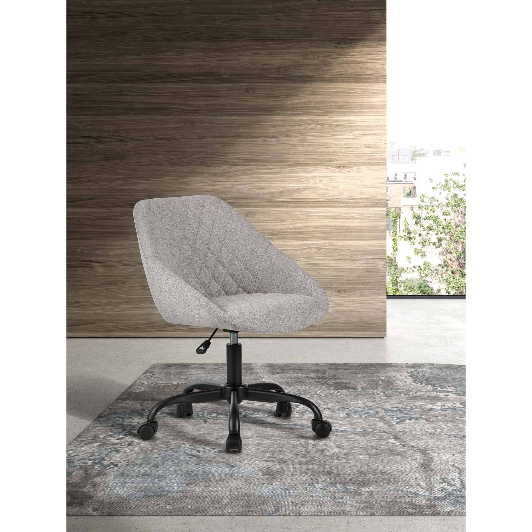 Silla de estudio Lucie tela gris 84x58x60 cm