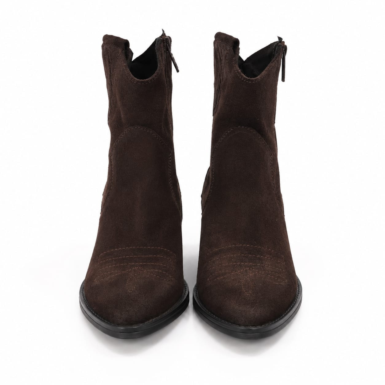 Texano basso in vera pelle scamosciata - tacco 5 cm