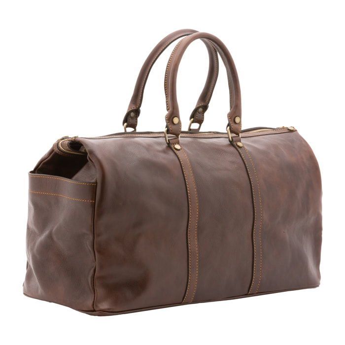 Borsa da viaggio  unisex In Vera pelle Made in Italy 50x35x20 cm
