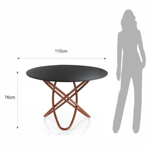 Tomasucci TABLE EN BOIS HULA HOOP ARDESIA Noir