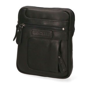 Borsa a tracolla  da uomo In Vera pelle Made in Italy 17x21x5 cm
