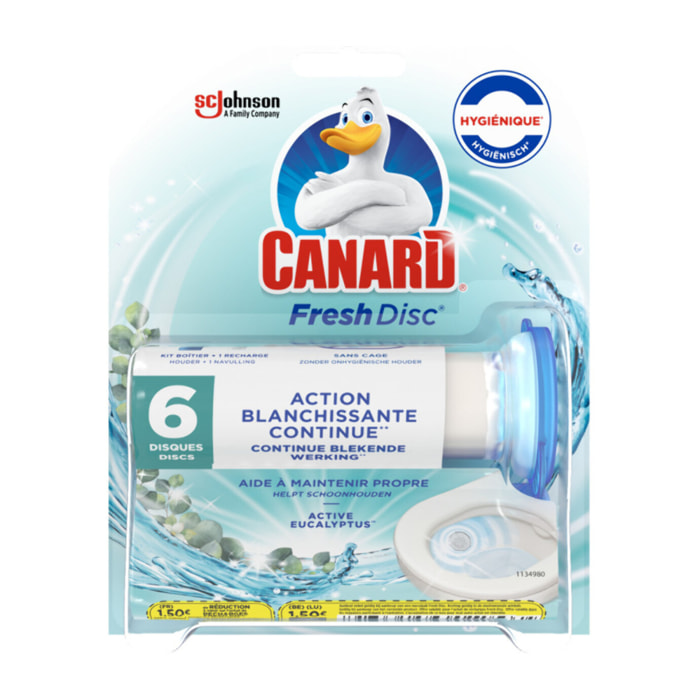 CANARD - PACK DE 10 FRESH DISC BLISTER BOITIER 6 DISQUES ACTIVE EUCALYPTUS