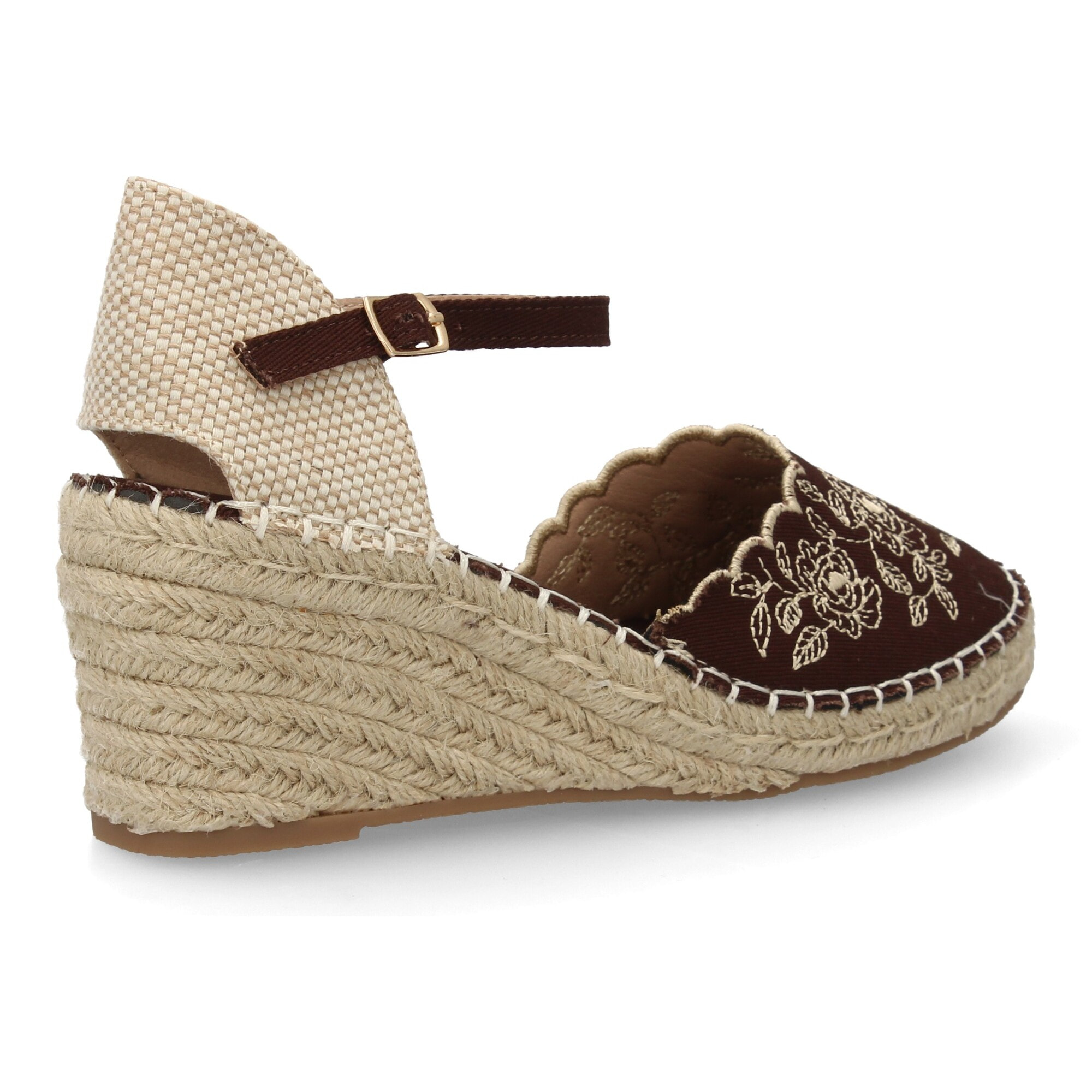 Alpargata valenciana cuña con bordado