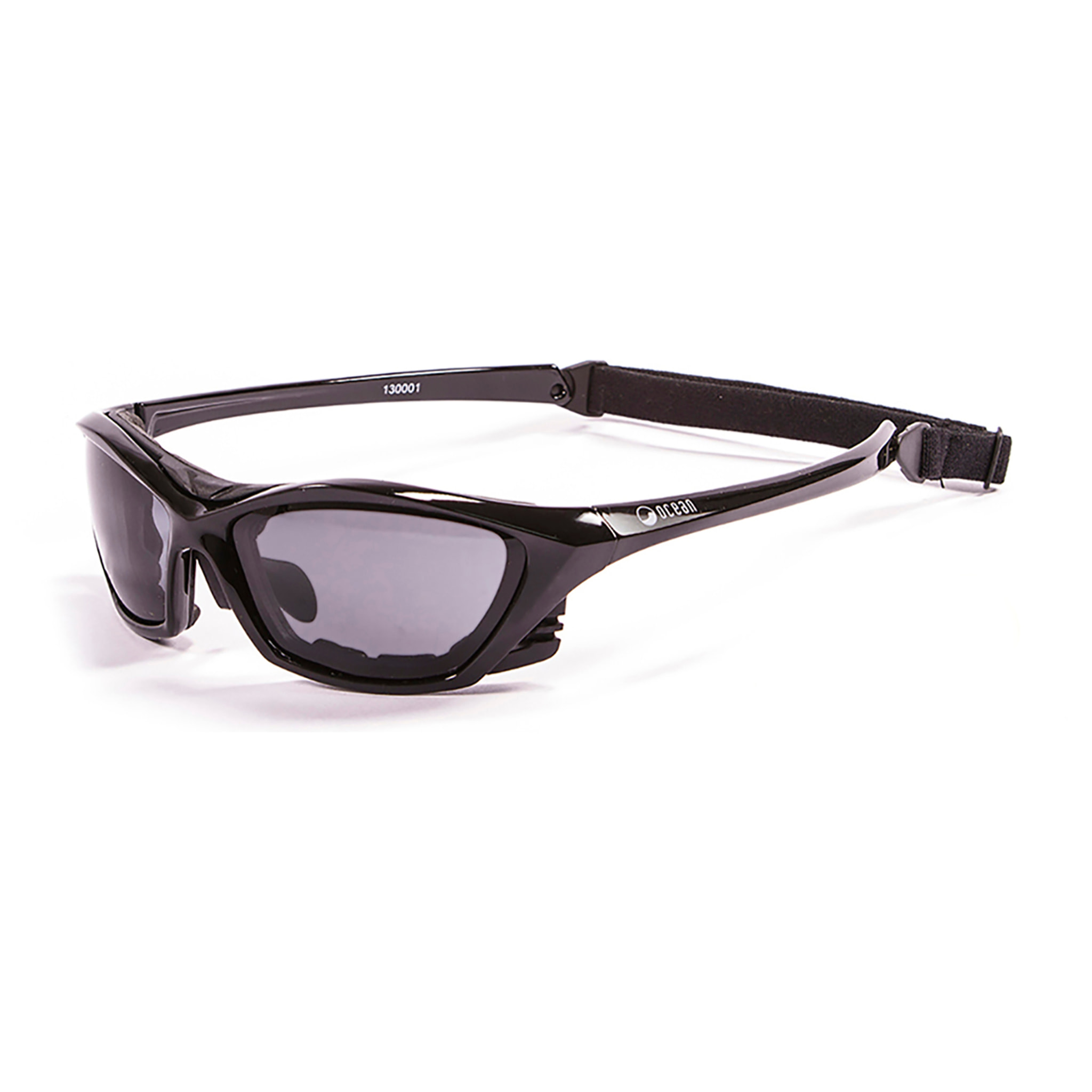 Gafas de deportes acuáticos OCEAN LAKE GARDA - Negro brillante / Ahumada