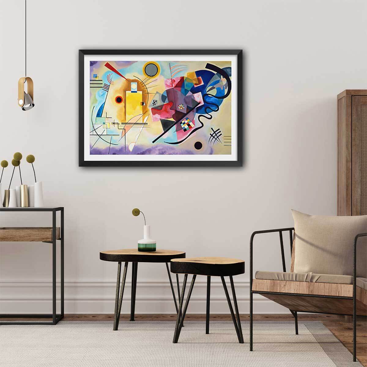Poster Jaune, rouge en bleu par Wassily Kandinsky Affiche seule
