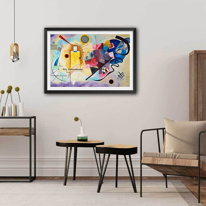 Poster Jaune, rouge en bleu par Wassily Kandinsky Affiche seule