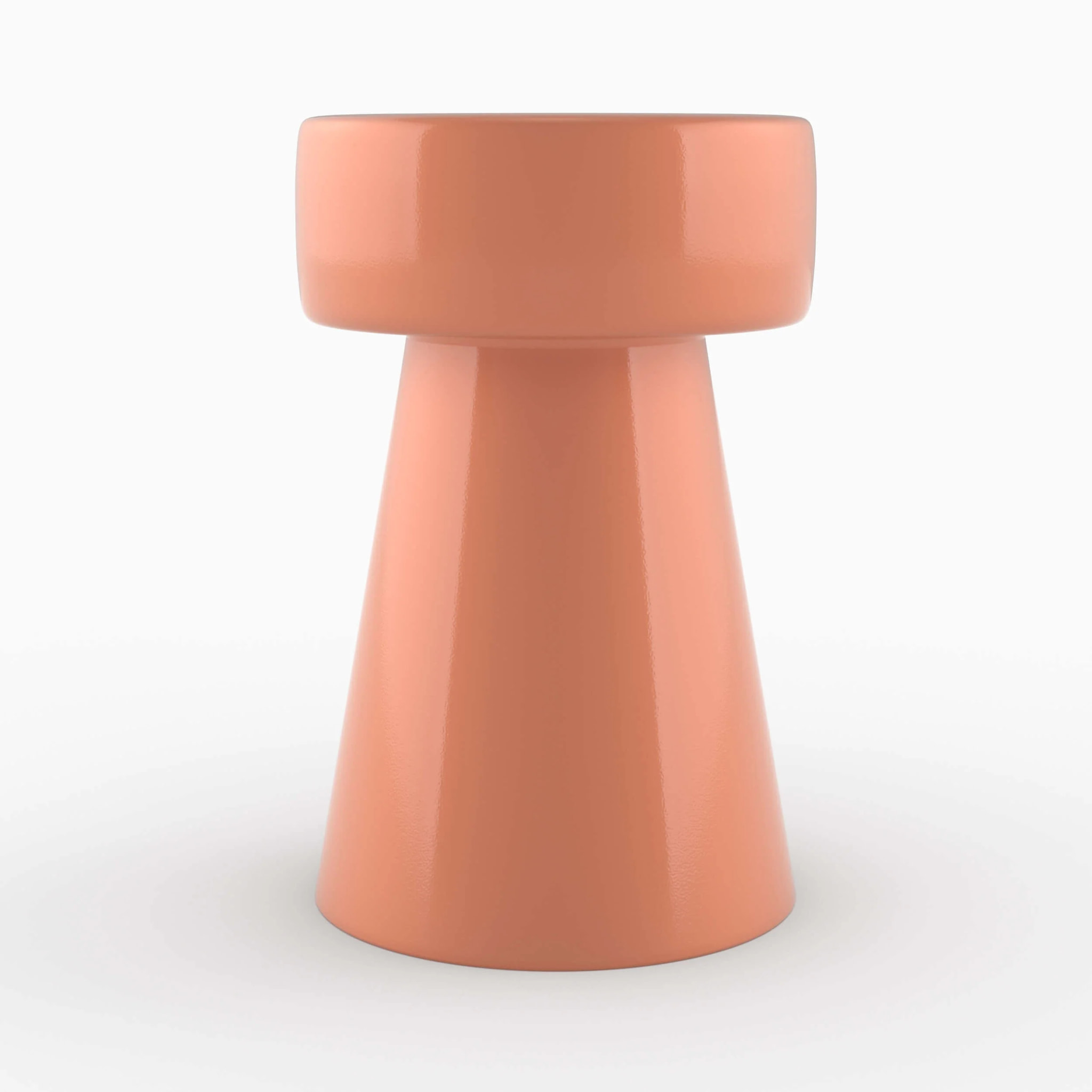 Table d'appoint ronde en métal orange D30 cm - Athéna