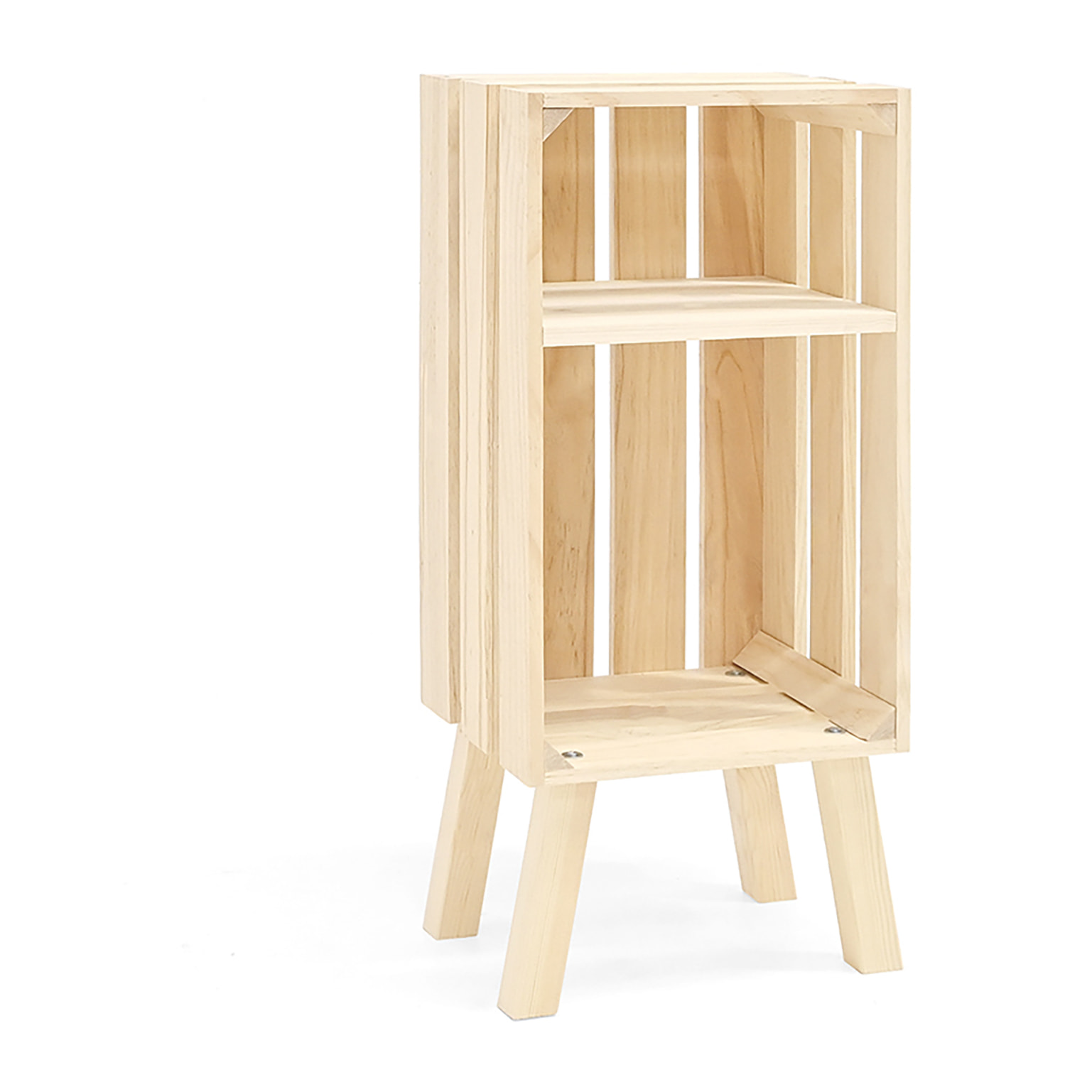 Table de chevet en bois massif ton naturel 66x26cm Hauteur: 66 Longueur: 25.5 Largeur: 29.5