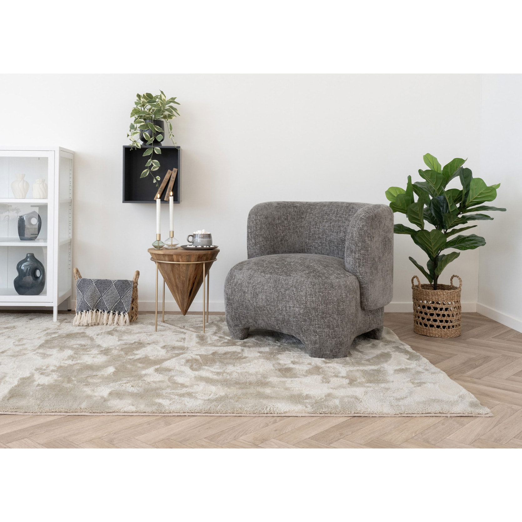 Izmir - Plaid in cotone riciclato blu 130x180 cm