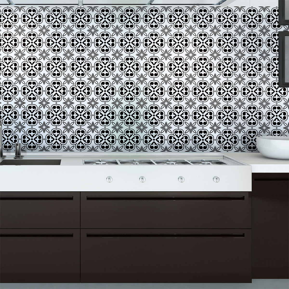 Stickers muraux - Sticker Mural Carrelage adhésif Cuisine Salle de Bain - 60 STICKERS CARRELAGES AZULEJOS DONA