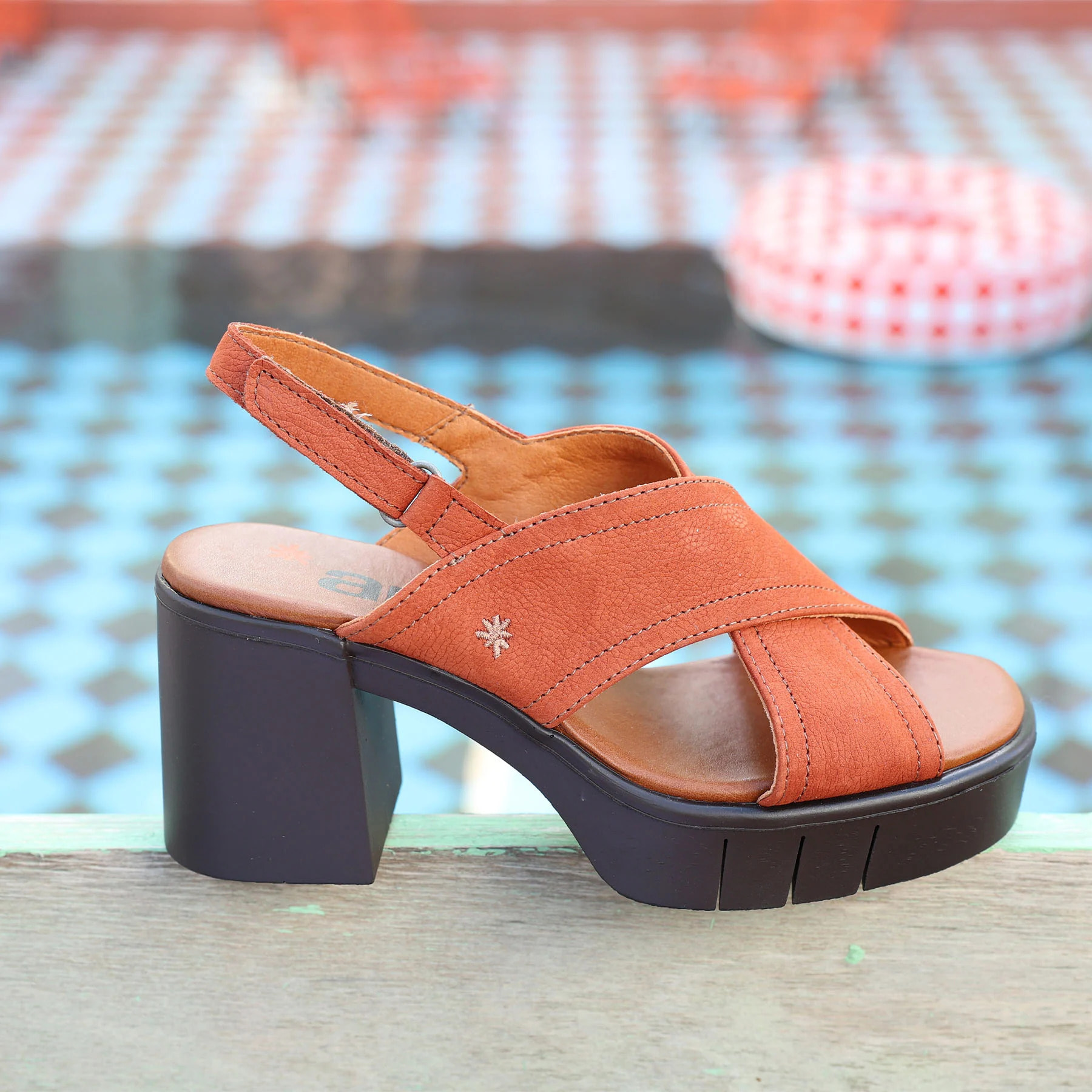 Sandalias con tacón 1990 NOBUCK DENIM / EIVISSA color Denim