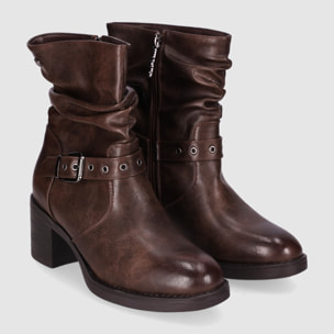 Botines - Marron - Tacón: 7 cm