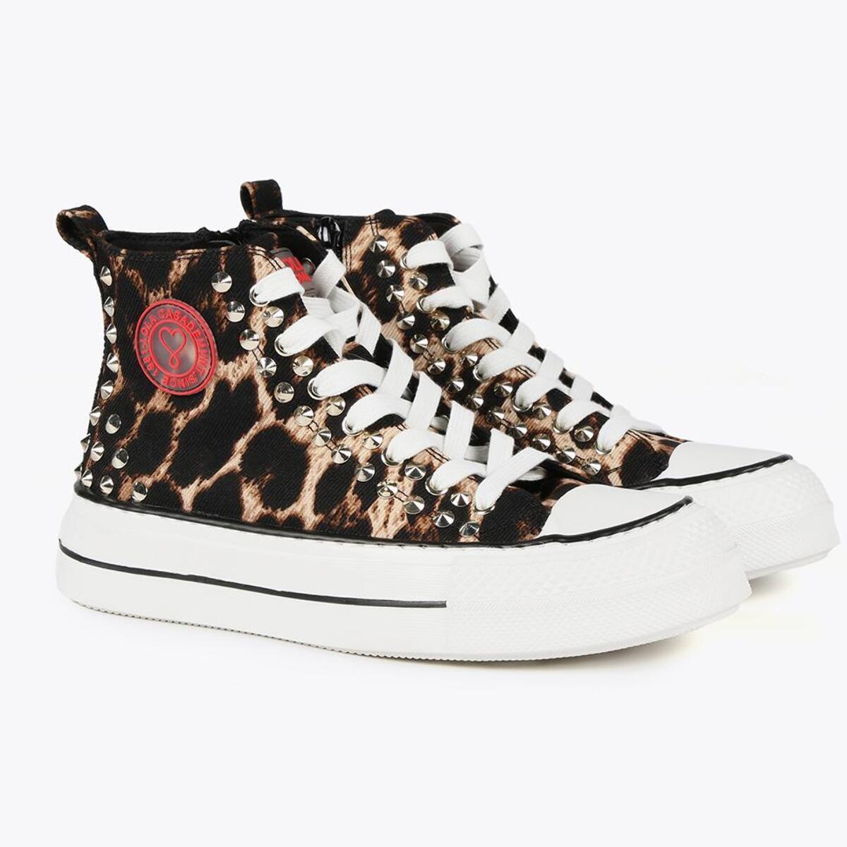 Sneakers alte stampa leopardo