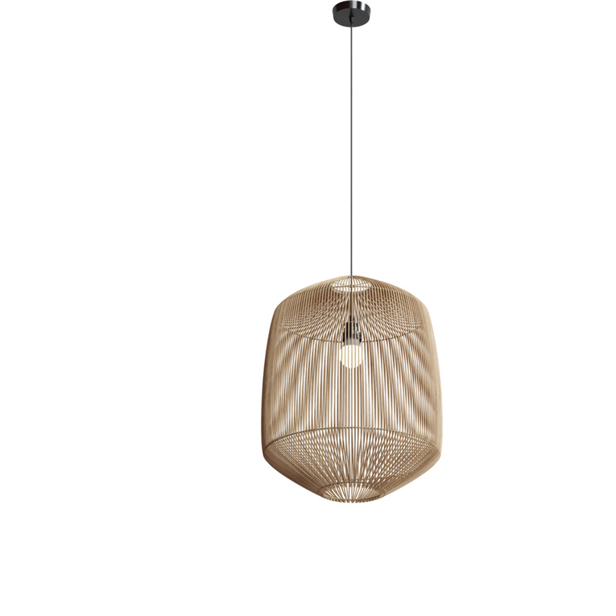 Abat-jour naturel pour suspension en rotin D40 cm - Hajar