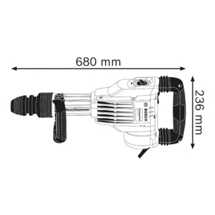 Marteau piqueur SDS-Max 1700 W 23 J GSH 11 VC - BOSCH - coffret - 0611336000