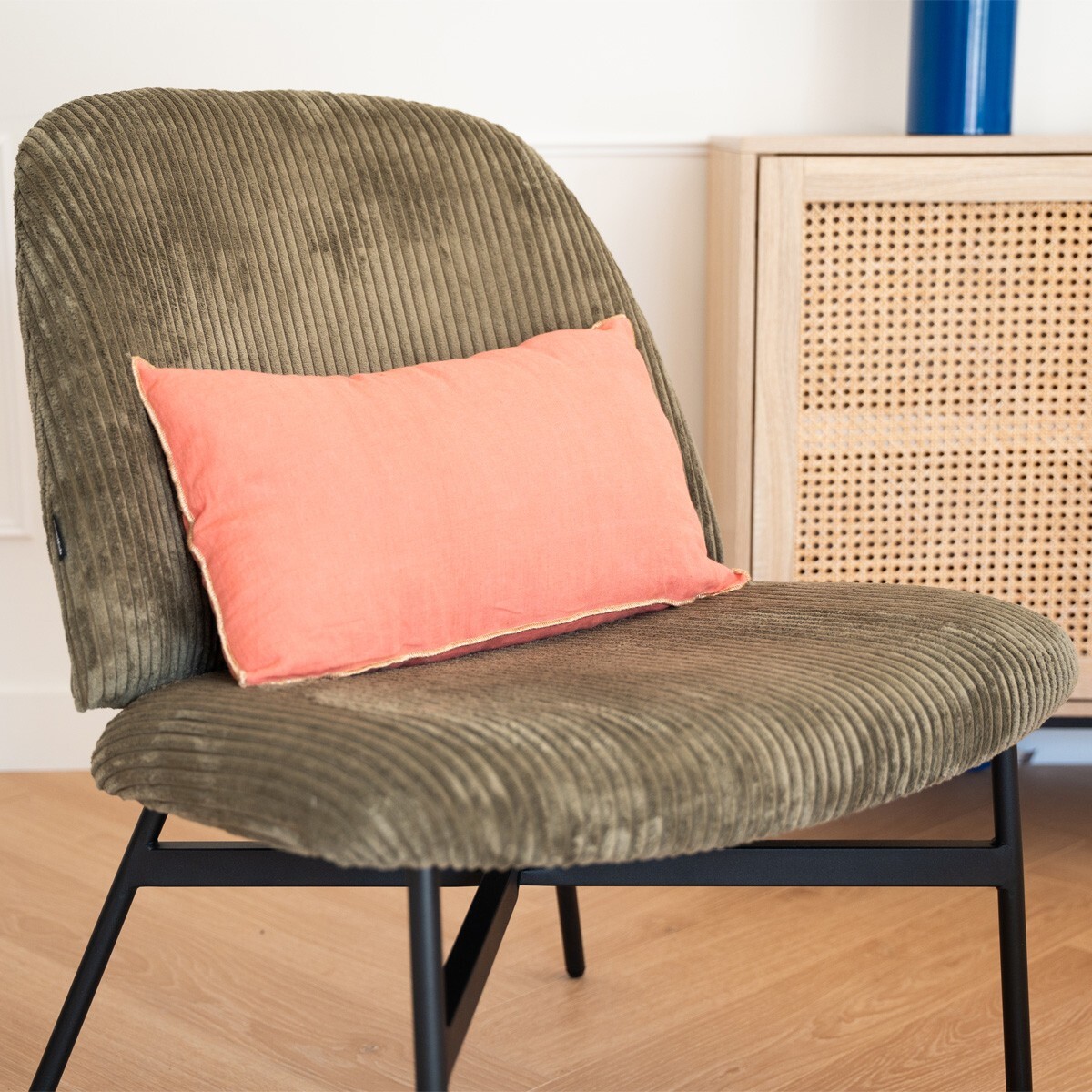 Fauteuil en velours côtelé - PETRA