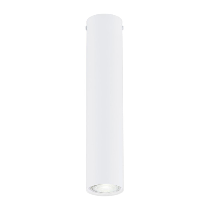 Faretto Tecno in acciaio bianco opaco